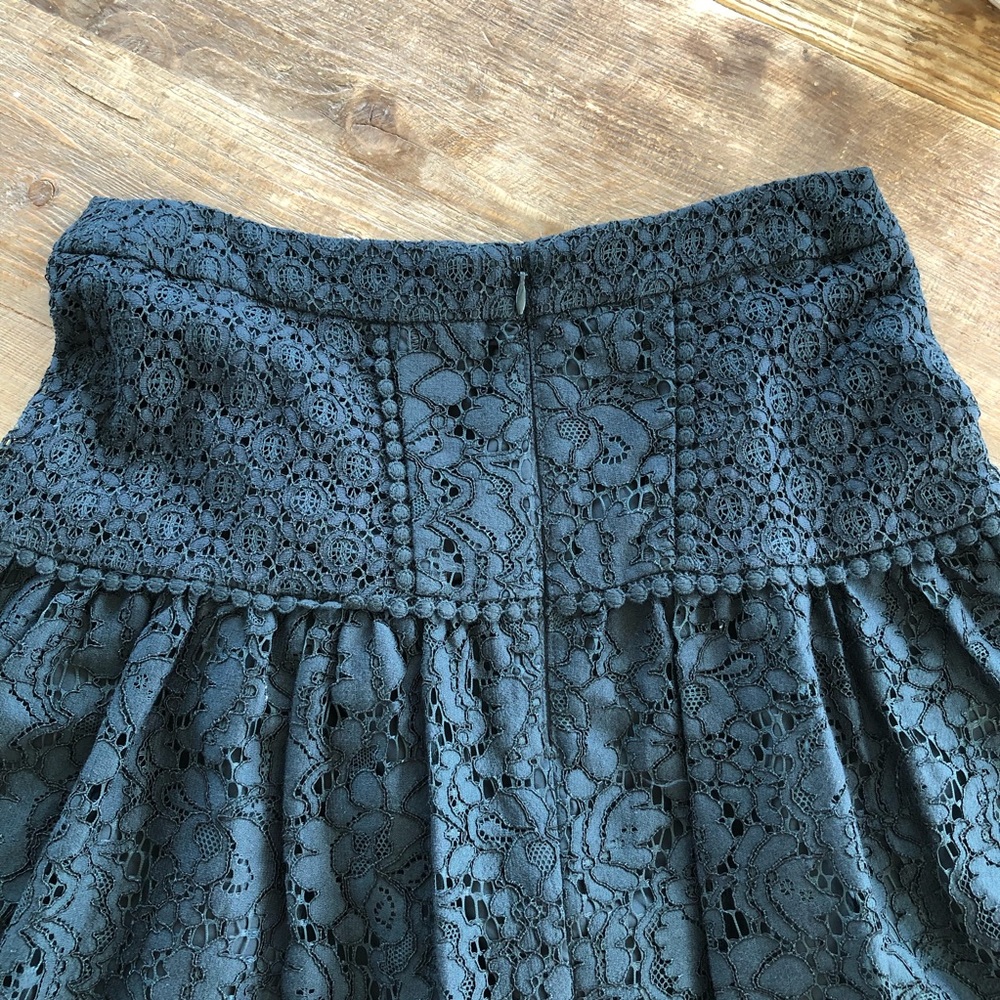 Sz OO Loft Black Lace Skirt NEW - Picture 6 of 10